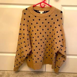 Oversized polka dot sweater